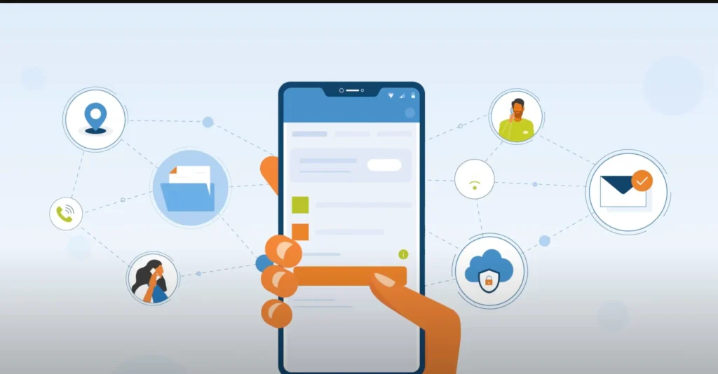 Animation showing phone services